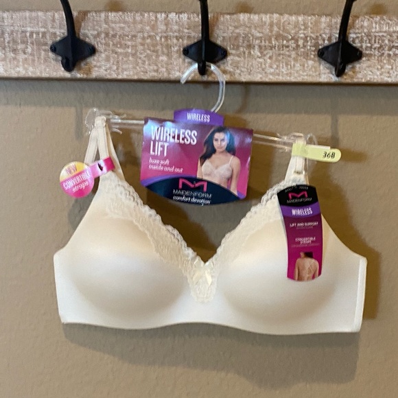 SALE NWT Wireless Lift Comfort Convertible Bra in Ivory - Picture 2 of 6